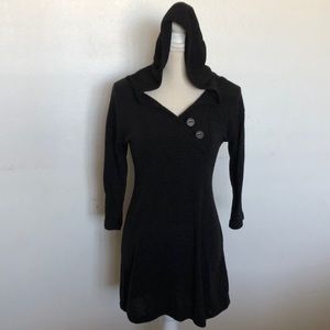 Black hoodie sweater dress